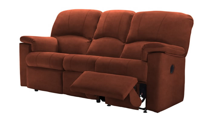 G Plan Chloe Fabric 3 Seater Sofa Single Recliner