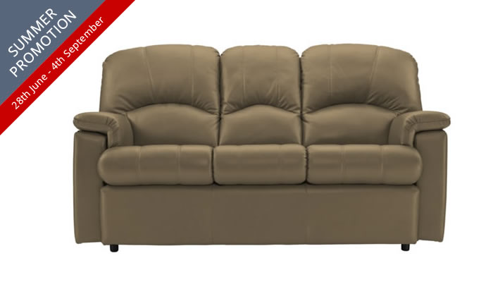 G Plan Chloe Leather Small 3 Seater Sofa